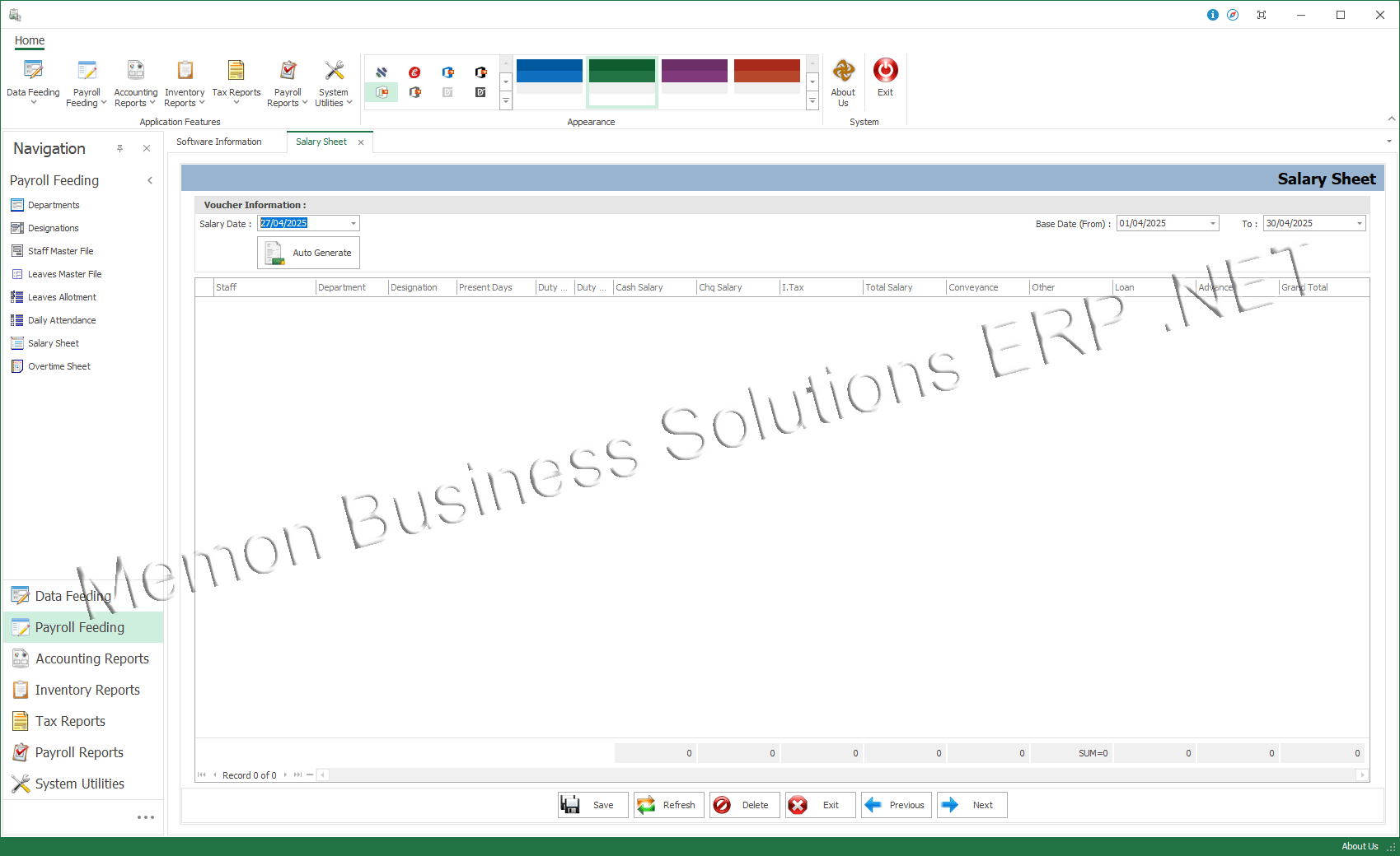 MBS ERP .NET General Ledger & Financial Statement Engine